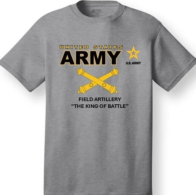 FIELD ARTILLERY* THE KING OF BATTLE*EMBLEM* SHIRT*ARMY OFFICIALLY LICENSED - Picture 1 of 12