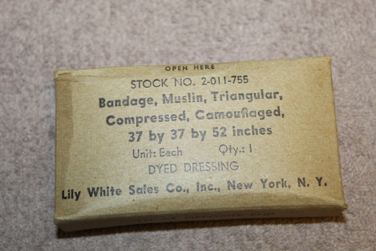 Original 1950's Era U.S. Army Medical Corps (Medic) Camo Bandage
