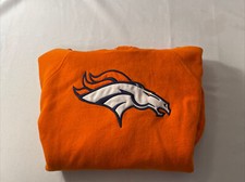 Denver Broncos Team Apparel Reebok Orange Hoodie M10/12 Youth Front Pocket horse
