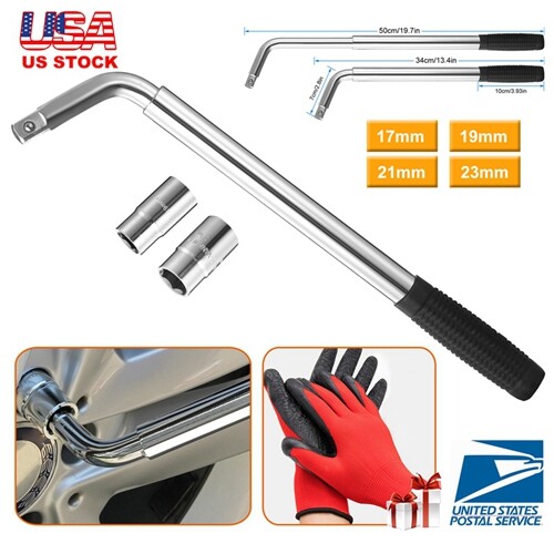 4 Way Extendable Tire Wheel Nut Wrench Telescoping Lug Wrench With CRV