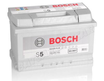 12V 74Ah 750A/EN BOSCH Autobatterie S5 007 Starterbatterie NEU Qualitätsbatterie