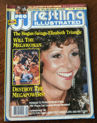 PRO WRESTLING ILLUSTRATED Magazine January  1989 Miss Elizabeth Hogan Savage - Picture 1 of 2