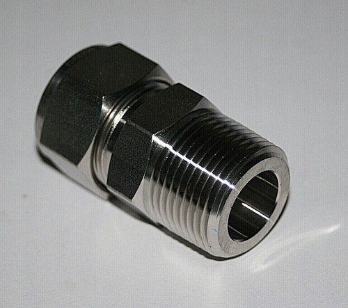 3/4 Tube OD x 3/4 MNPT 316ss Male Compression Fitting Superlok SMC-12-12N - Picture 2 of 3