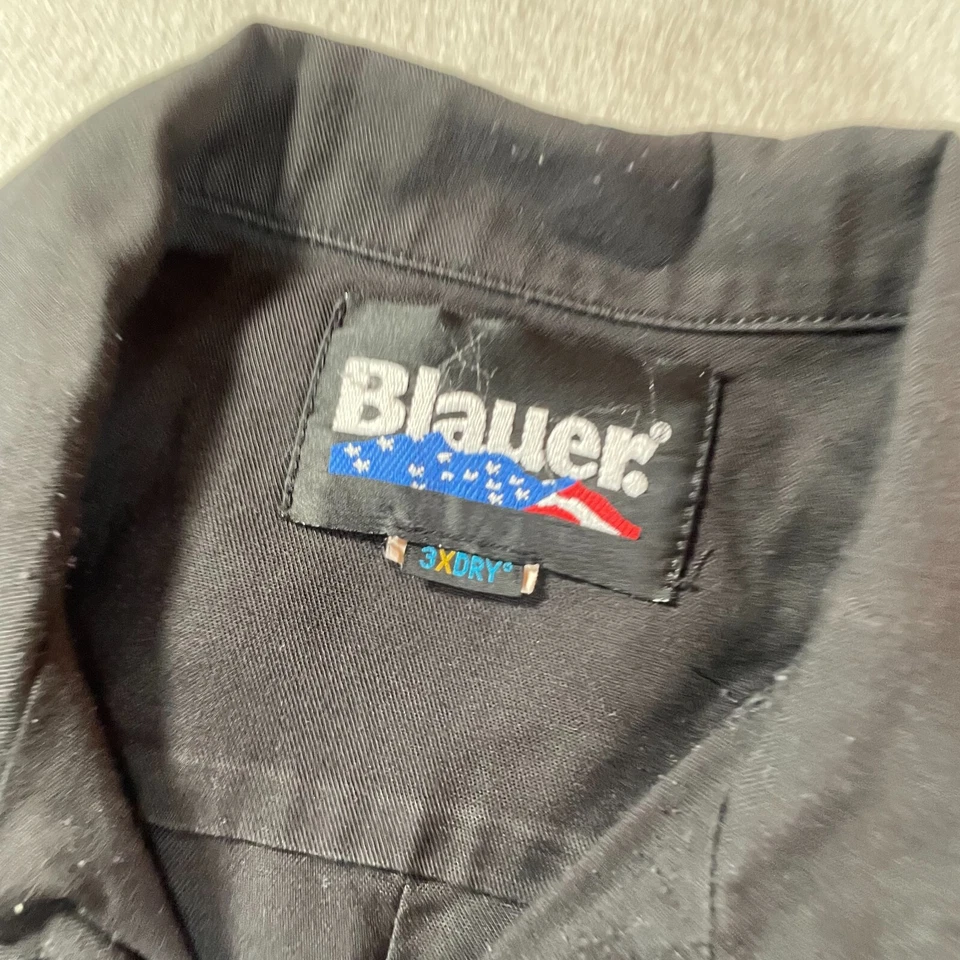 Camisa Azul Para Hombres Mediana Negra Táctica Aplicación de la Ley Uniforme Utilidad Trabajo Foto 4 de 4