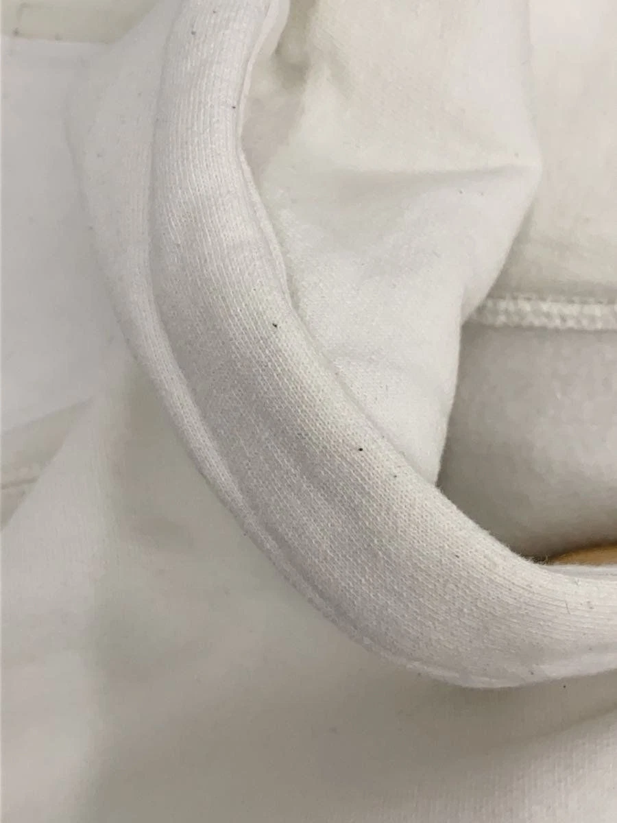 Felpa Supreme con cappuccio L cotone bianco tinta unita usata