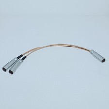 Mini-XLR 4pin TA4M to 2x Mini-XLR 4pin TA4M 8" Microphone Splitter Insert cable