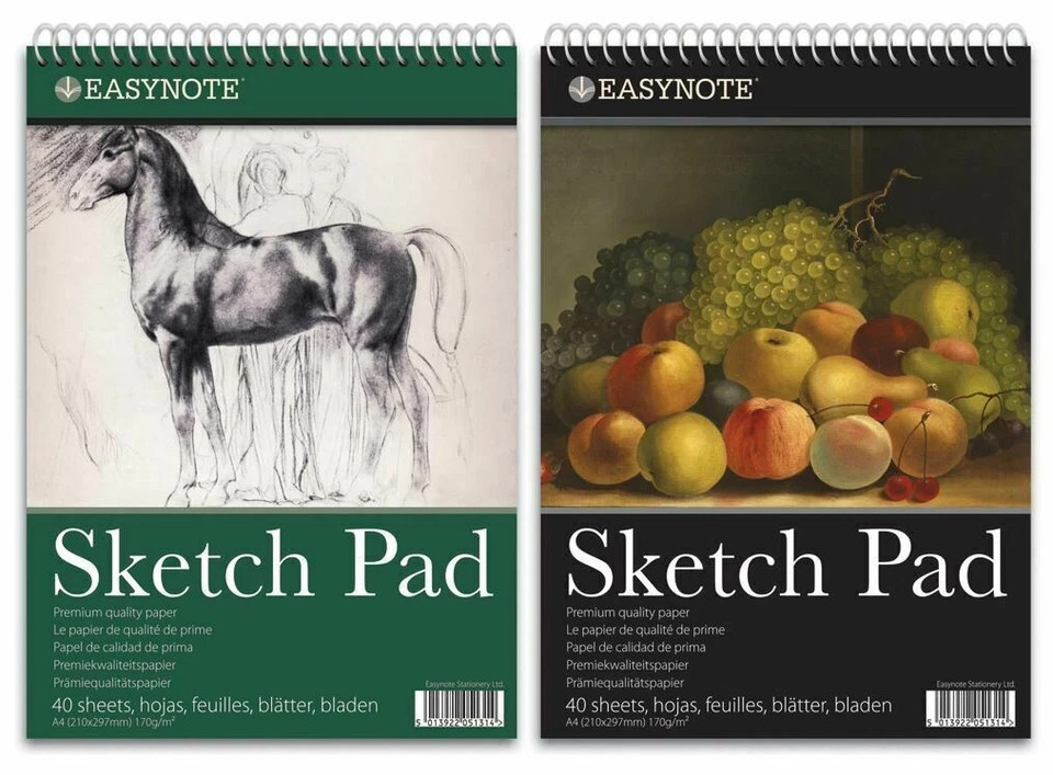 A4 Sketch Pad Book Top Spiral 170 GSM White Paper Artist Drawing Pad Home School