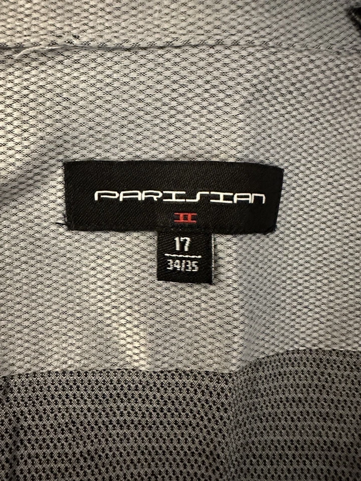 Camisa de vestir parisina para hombre 17 34/35 gris manga larga cuello en punta Foto 2 de 4