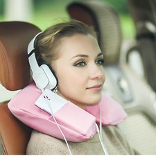 Inflatable Car Travel Neck U Shape Pillow Air Blow Up Cushion Washable Cover