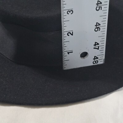 Vintage 80\'s Liz Claiborne Hat Wool Made In Usa with Black Netting and Bow Vintage Liz Claiborne Blsck Wool Hat With Black Satin Bow  main image 4