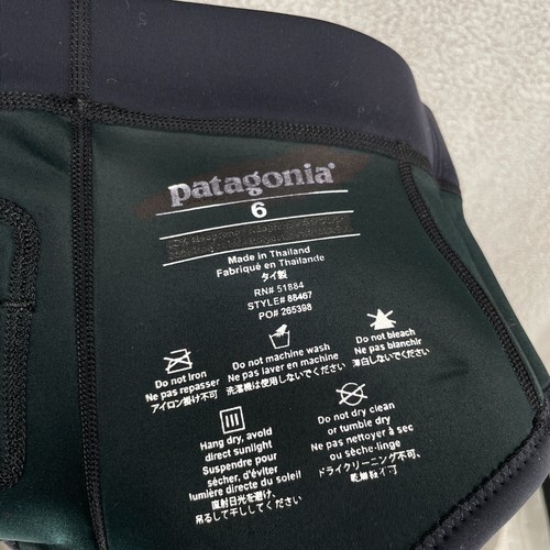 Pantalones Cortos Patagonia Para Mujer 6 Negros R1 Lite Yulex Parte Inferior de Natación Surf Natación Bolsillo - Imagen 11 de 11