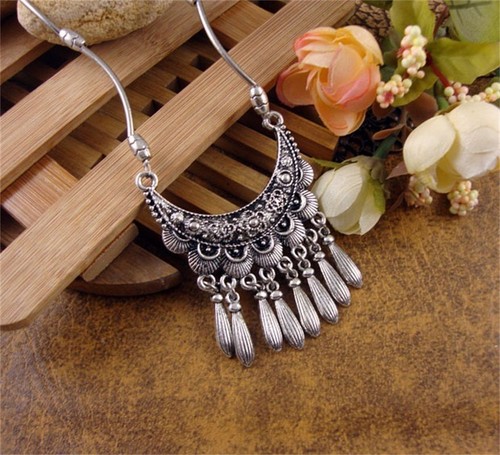 9 estilos vintage para mujer tibetana plata turquesa colgante cuerda con cuentas - Imagen 122 de 122