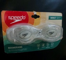    Speedo Stylish ADULT CLEAR BOOMERANG GOGGLES ANTIFOG NO LEAK UV PROTECTION