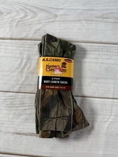 H.S. Camo Hunters Specialties Realtree Camouflage Boot Length Socks Mens 7.5-12