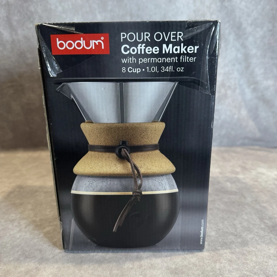 BODUM 17oz Verter Cafetera, Vidrio Borosilicato de Alta Calor con Reutilizable... Foto 3 de 4