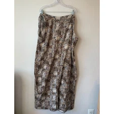 Field Manor Patchwork Look Maxi Dress With Tie Straps Size 2X Plus Size Abstract