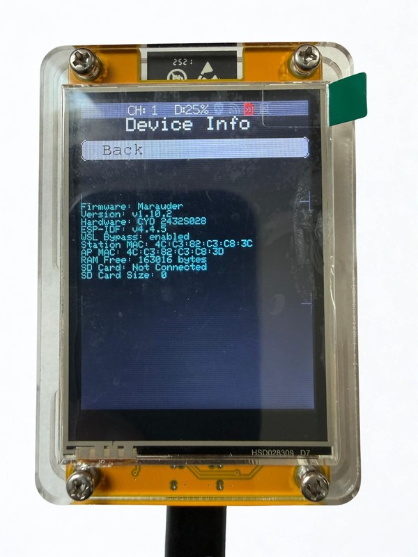 ESP32 CYD Display Dev Board – WiFi/Bluetooth Scanner & Network Testing Tool