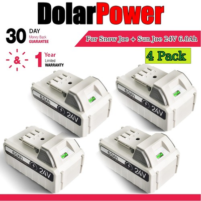 #ad #ad Replace 24V 6.0Ah For Snow Joe Sun Joe 24V Batteries 24VBAT LTE LTW LT 24BAT LTX $179.99