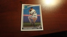 2018 PANINI DONRUSS RATED ROOKIE # 48 BRANDON WOODRUFF     BASEBALL CARD. rookie card picture