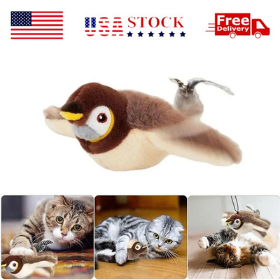 #ad USB Interactive Flying Bird Cat Toys Electronic Pet Simulation Sparrow Toy US $9.78