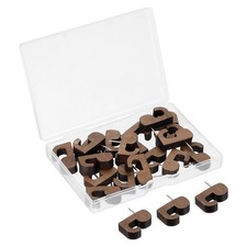 Bois Pousser Broche, 20 Paquet Aiguille crochus pour Bureau Fournitures, Marron