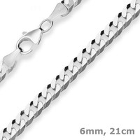 6Mm Armband Panzerkette Silberarmband Armschmuck Aus 925 Silber 21Cm