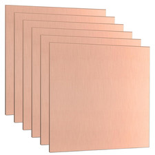 Copper Sheets 6x6 inches 0.5mm 99.9 Pure Crafting Jewelry Soldering Electrical