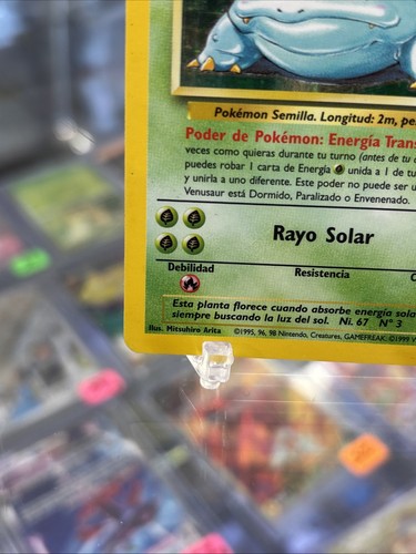 Pokémon TCG  SPANISH Venusaur Base Set 15/102 Holo Unlimited Holo Rare - MP - Picture 9 of 10