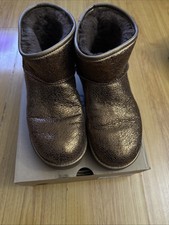 Women  s Ugg 1125234 Classic Mini Metallic Sparkle Bronze