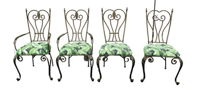 62359   Set of 4 QUALITY Metal Dining Kitchen Chairs