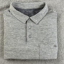 Vuori Polo Mens Medium Gray Heather Ace Performance Athleisure Golf Minimalist