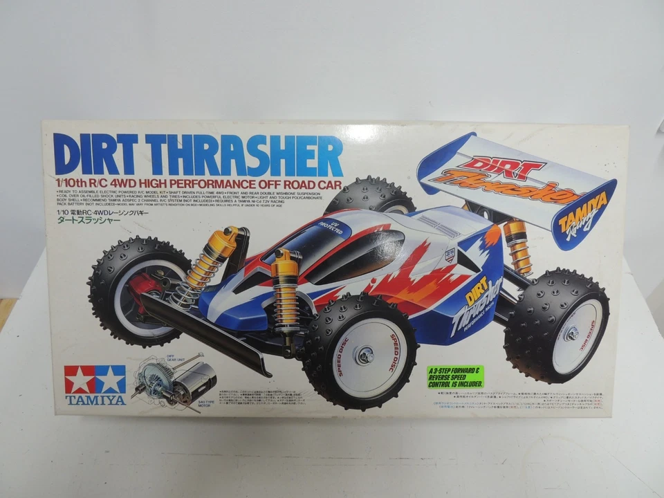 Voiture RC Tamyia Vintage Dirt Thrasher Avec Télécommande Robbe - Buggy 4WD 1/10 - Photo 1/4