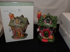 Whole Home Halloween SMALL GHOST CERAMIC TEALIGHT Holder HAUNTED HOUSE Mint