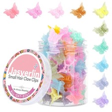 Butterfly Clips for Hair 50pcs, Cute Mini Small Hair Accessories for Kids Tee...