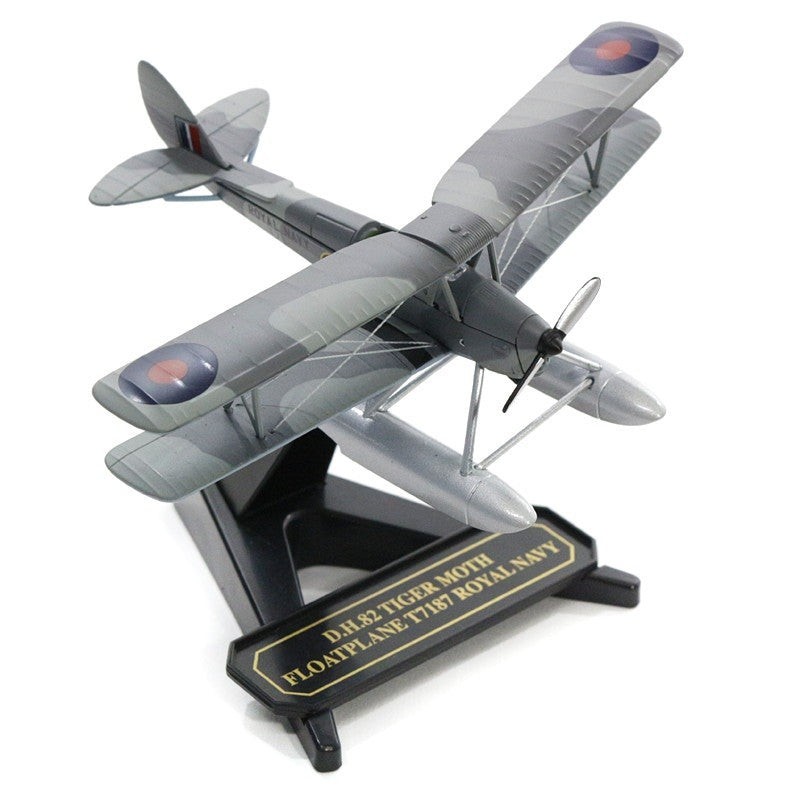 de Havilland DH.82A Tiger Moth Royal Navy Diecast Metal Aircraft Model Plane Gif