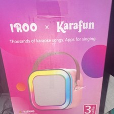 IROO Karafun Portable Karaoke System Wireless Microphone Purple