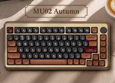 Akko MU02 75% Mechanical Keyboard Walnut RGB Wireless Hot Swap