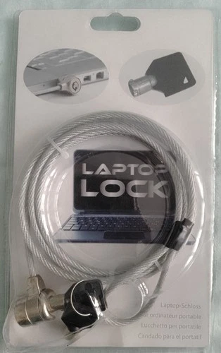 Laptop Computer Security Cable Barrel Key Lock: Brand New & Sealed