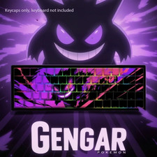 Anime Gengar PBT Keycaps 74 129 Keys Set For Mechanical Keyboard Xmas Gifts New