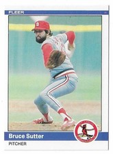 1984 Fleer Baseball Bruce Sutter Card #338 St. Louis Cardinals HOF
