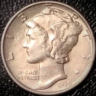 1939 Mercury Dime - AU - 90% Silver Winged Liberty 10C