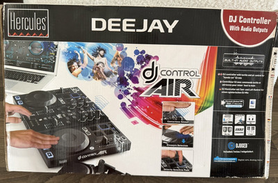 Hercules DJ Control Air   2-Deck Controller 2-Kanal  8 Pads Mixer   Schwarz  NEU