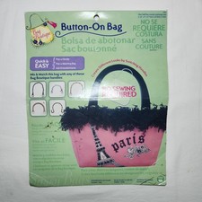Bag Boutique Button-On Bag 9852 pink Material 5.5"x9"x3" NIP