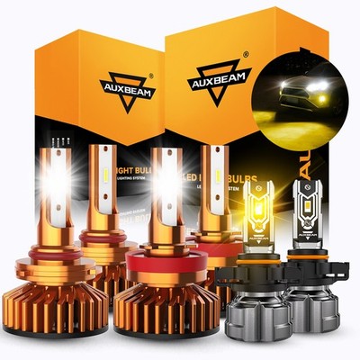 AUXBEAM 9005 H11 5202 LED Headlight Fog Bulbs For Chevrolet Avalanche 2007-2013