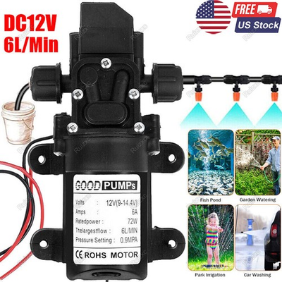 #ad #ad 12V Water Pump 130PSI Self Priming Pump Diaphragm High Pressure RV Auto Switch $14.98