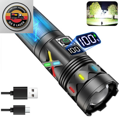 VASTFIRE LED Taschenlampe 50W Aufladbar 1200m