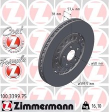 ZIMMERMANN Bremsscheibe 100.3399.75 für AUDI VW