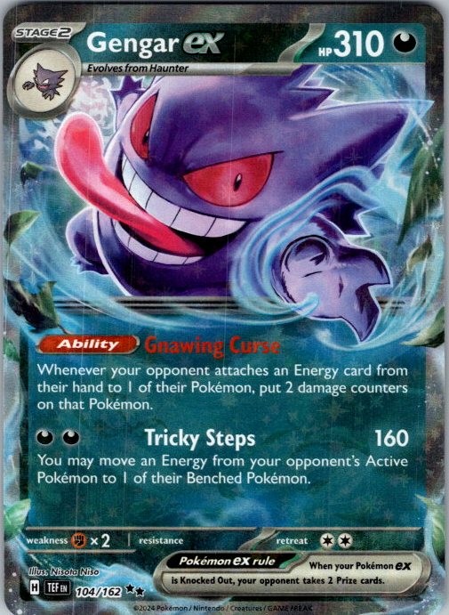 Gengar ex Holo Double Rare SV05: Temporal Forces 104/162 NM