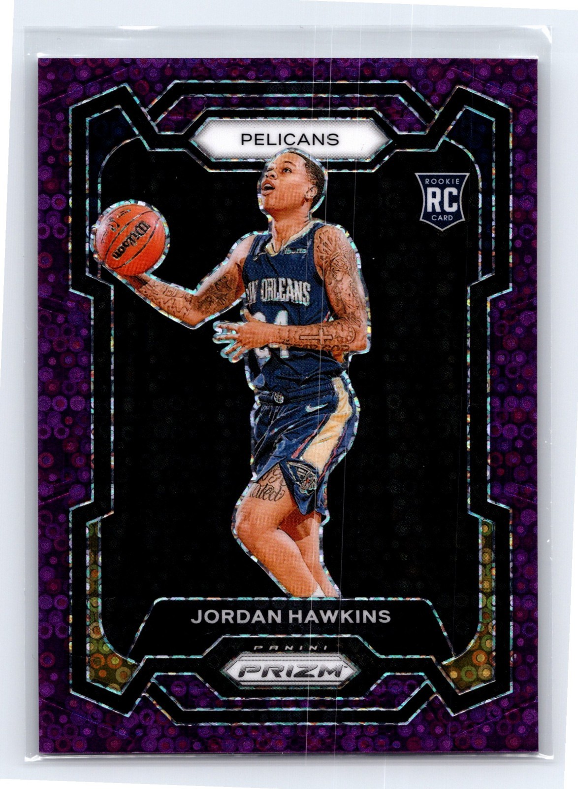 2023-24 Panini Prizm - Jordan Hawkins #130 Purple Fast Break Prizm 69/75 (RC)