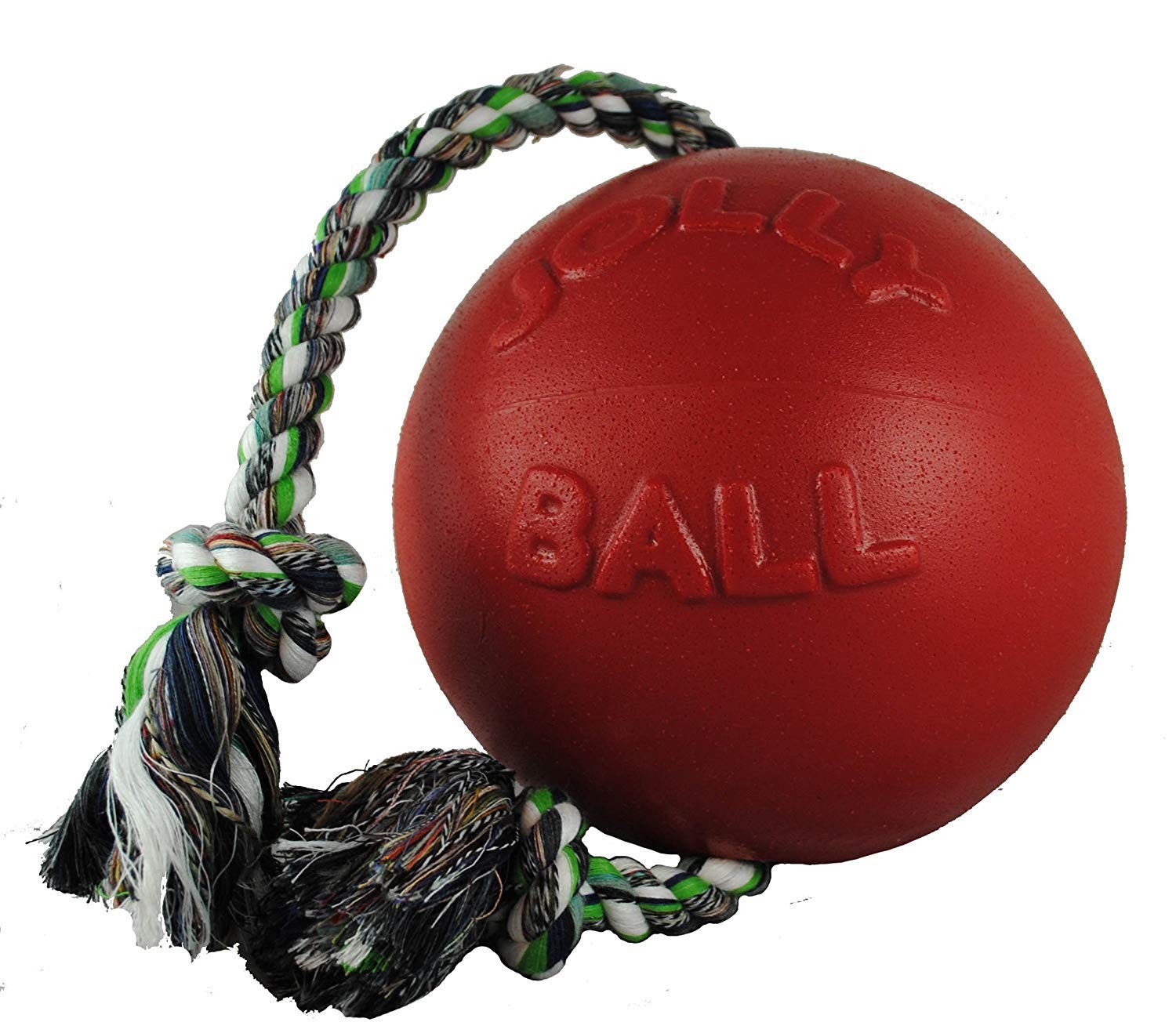 Jolly Pets Romp-n-Roll Rope and Ball Dog Toy, 6 Inches/Mediu